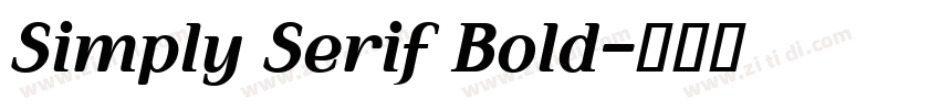 Simply Serif Bold字体转换